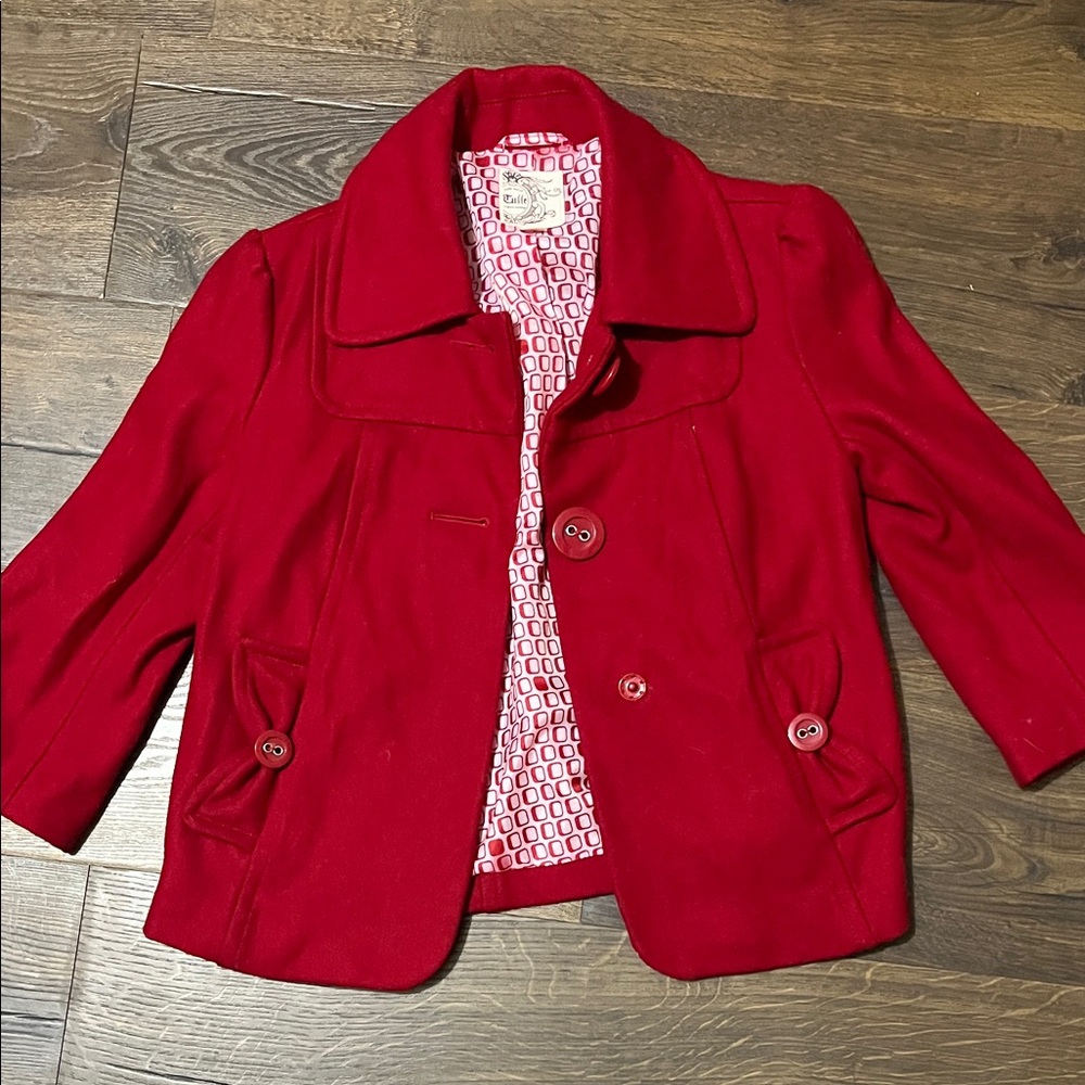 Red womens small jacket, blazer